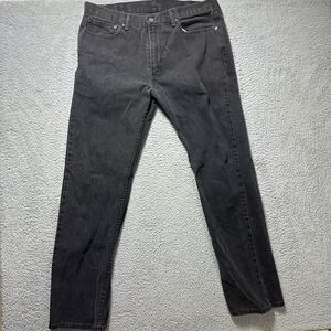 Levi's 505 Jeans Mens 38x34 Black Denim Cotton Straight‎ Leg Denim Regular Fit